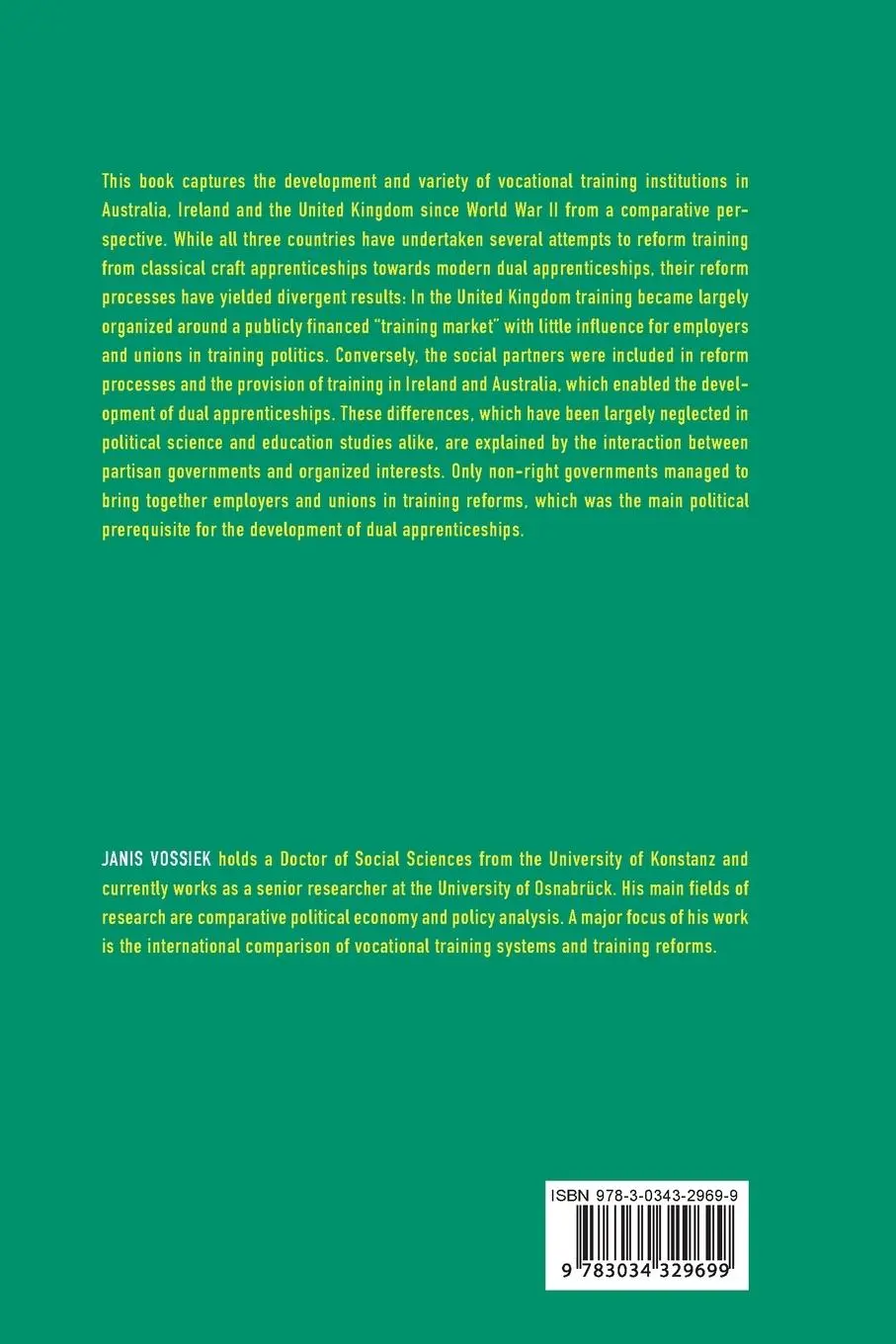 Rückseite: 9783034329699 | Collective Skill Formation in Liberal Market Economies? | Vossiek