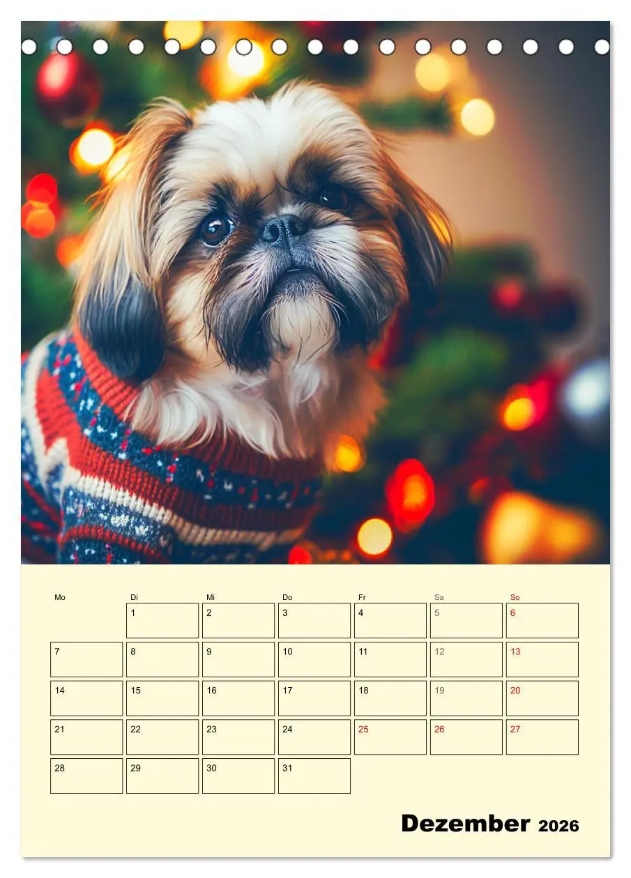 Bild: 9783516319699 | Shih Tzu Alarm. Glückliche Wuschelköpfe (Tischkalender 2026 DIN A5...