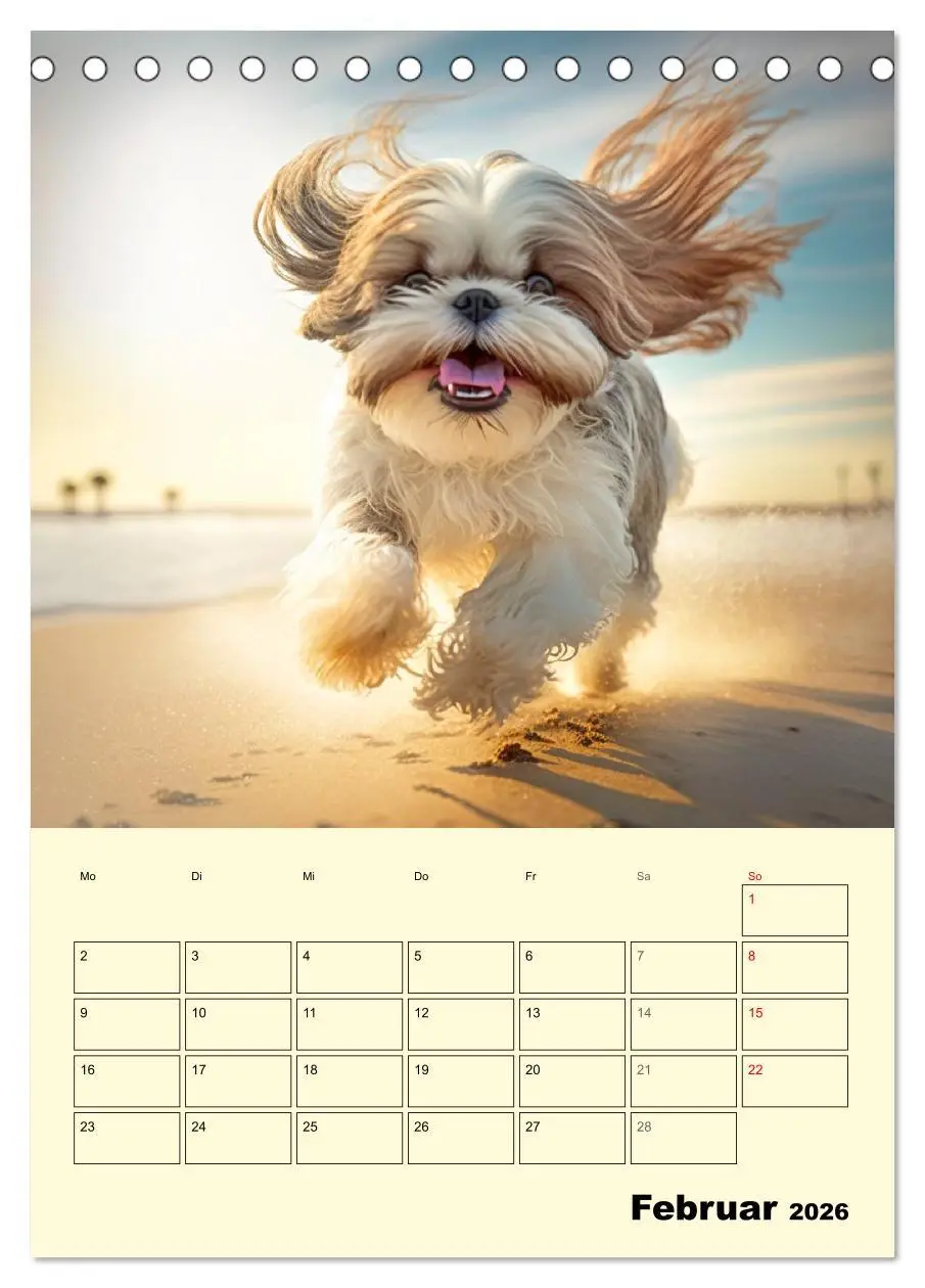 Bild: 9783516319699 | Shih Tzu Alarm. Glückliche Wuschelköpfe (Tischkalender 2026 DIN A5...