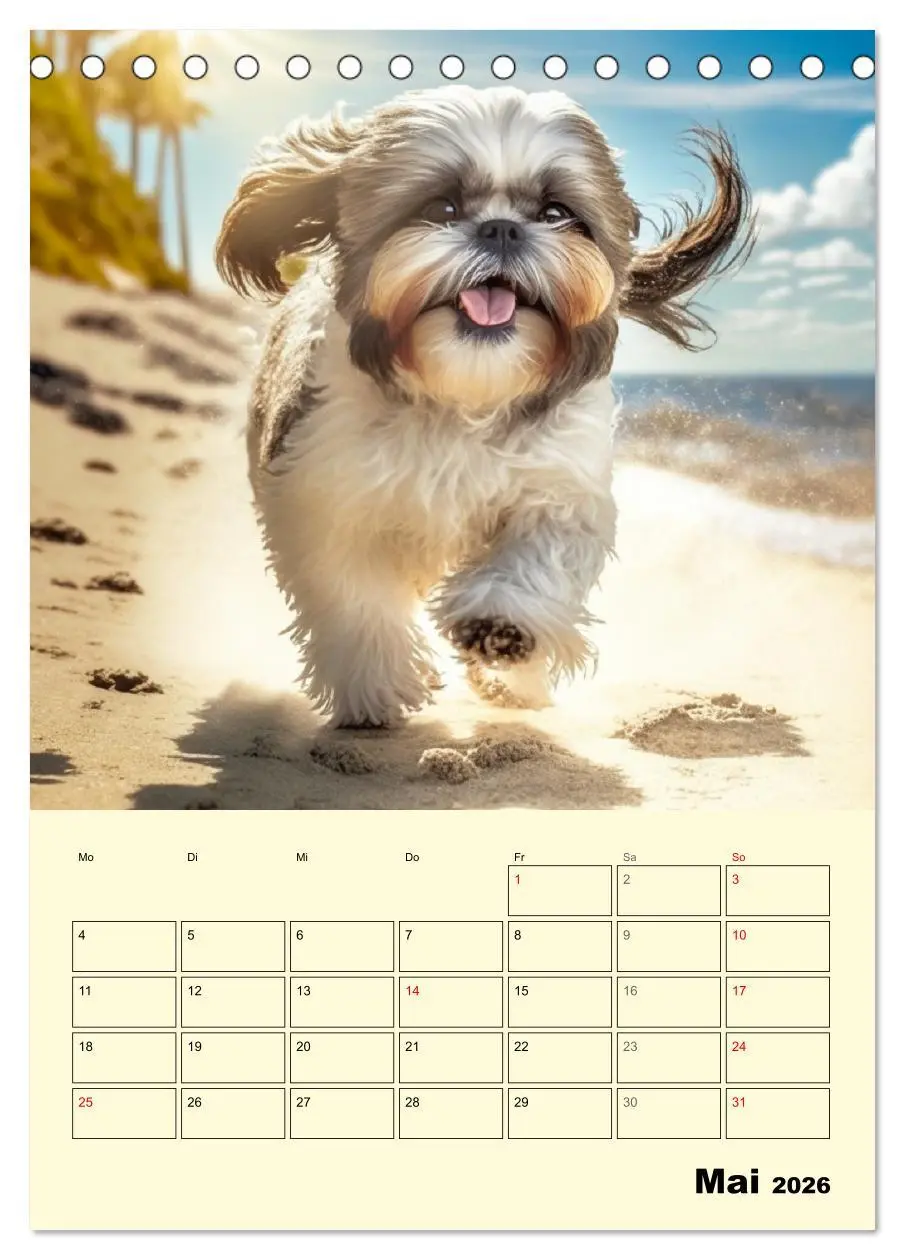 Bild: 9783516319699 | Shih Tzu Alarm. Glückliche Wuschelköpfe (Tischkalender 2026 DIN A5...