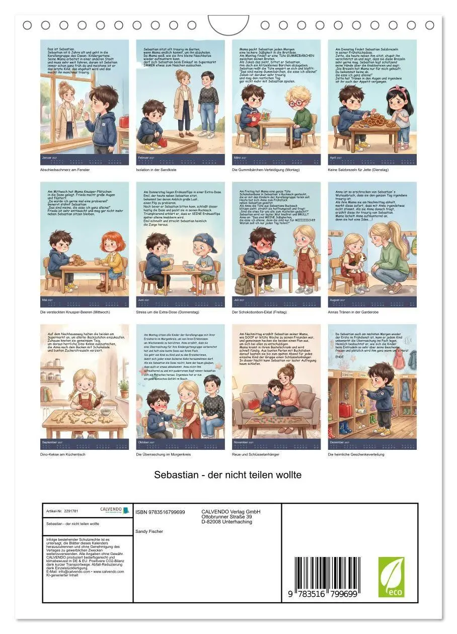 Bild: 9783516799699 | Sebastian - der nicht teilen wollte (Wandkalender 2027 DIN A4...