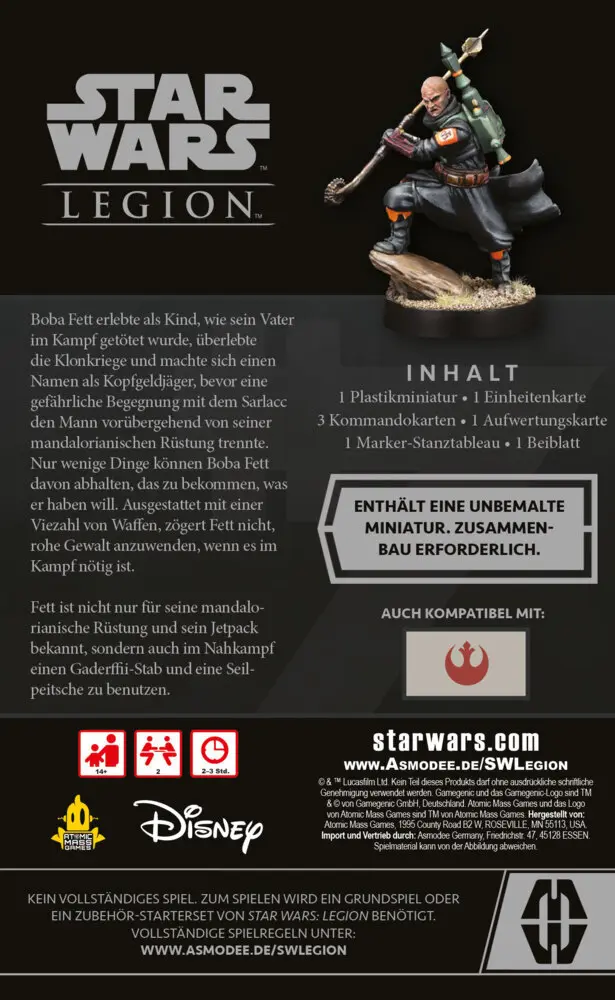 Bild: 841333119799 | Star Wars: Legion Boba Fett (Daimyo) | Alex Davy | Spiel | FFGD4698