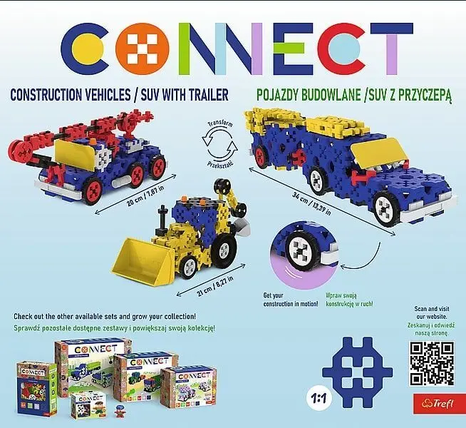 Bild: 5900511619799 | CONNECT L - Baufahrzeuge 236 Teile + Anleitung | Plastic | 61979