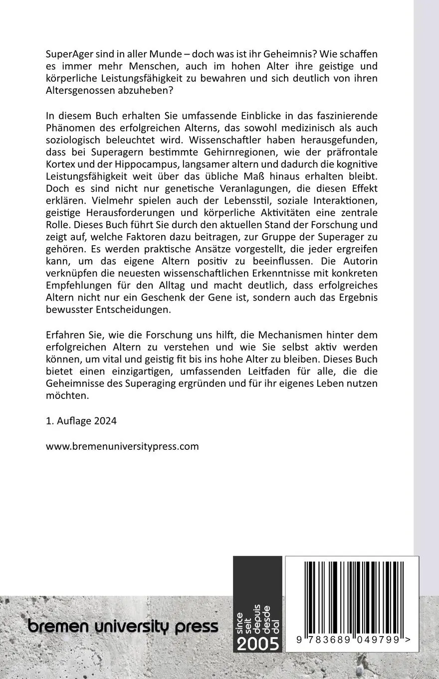 Rückseite: 9783689049799 | SuperAger | Einblicke in das Phänomen erfolgreicher Alterung | Romano