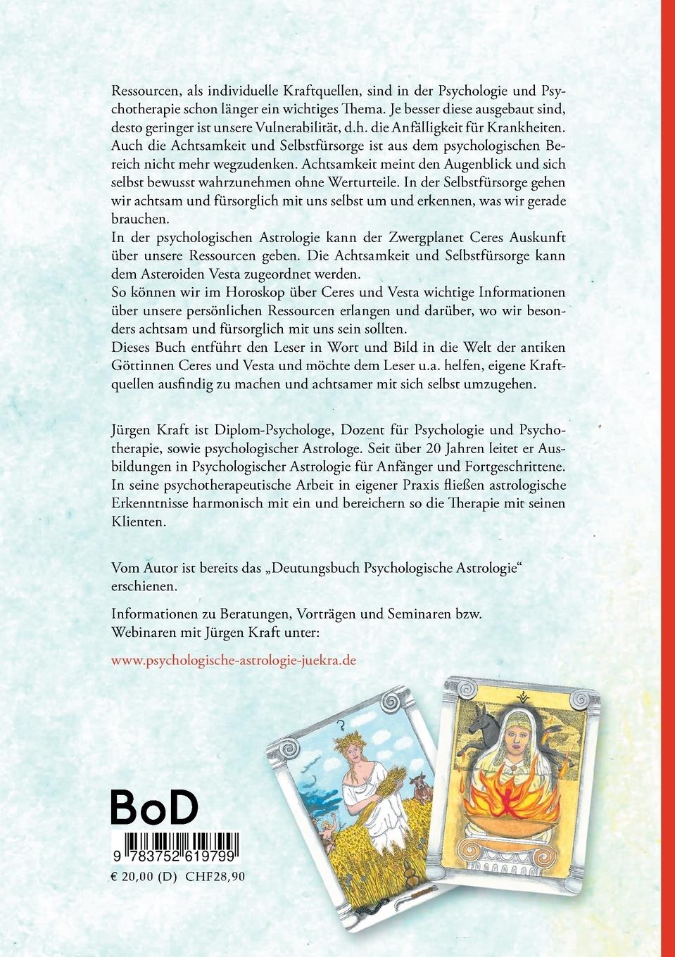 Rückseite: 9783752619799 | Ceres und Vesta im Horoskop | Jürgen Kraft | Taschenbuch | Paperback
