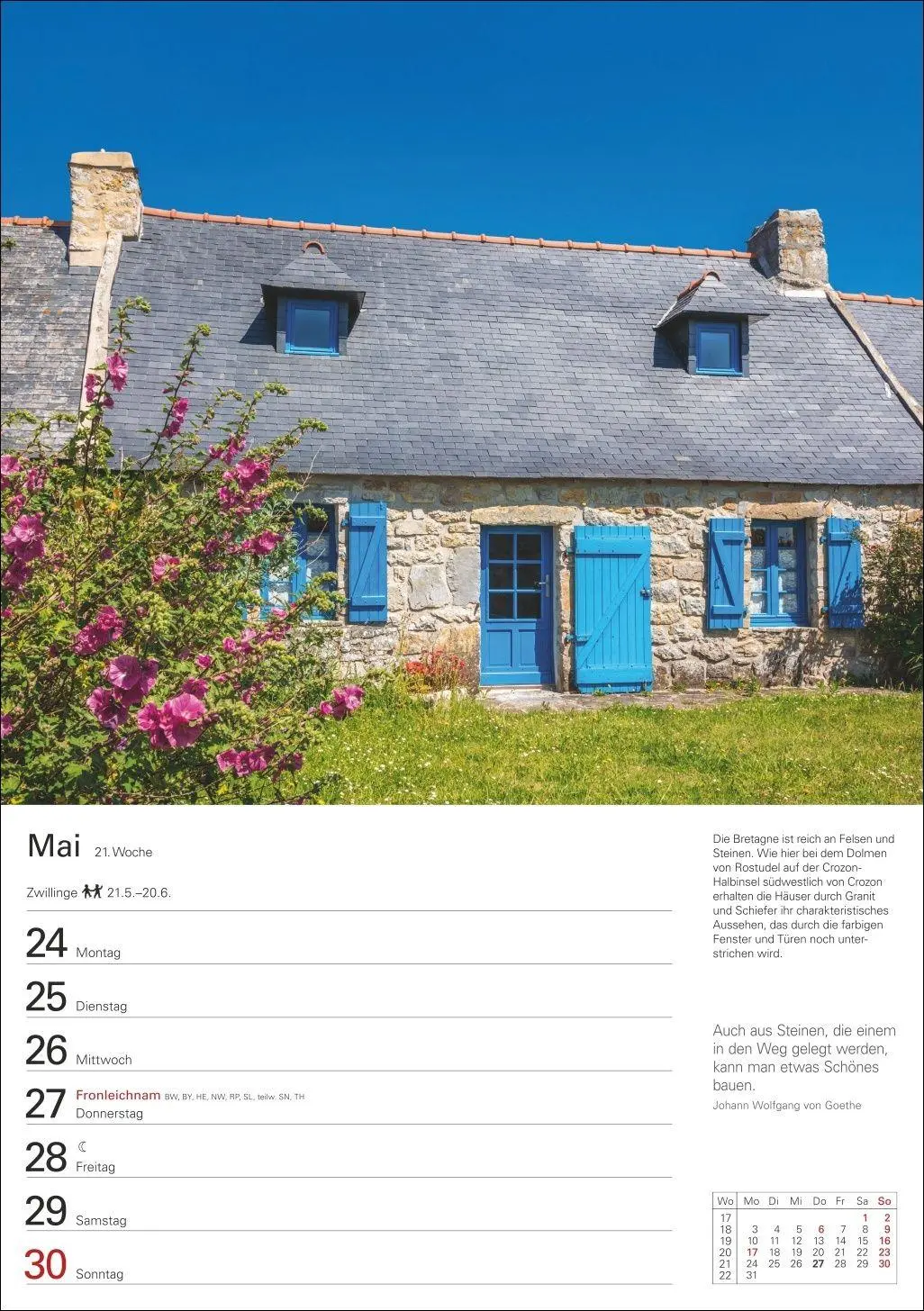 Bild: 9783840039799 | Bretagne und Normandie Wochenplaner 2027 - Eine Reise in 53 Bildern