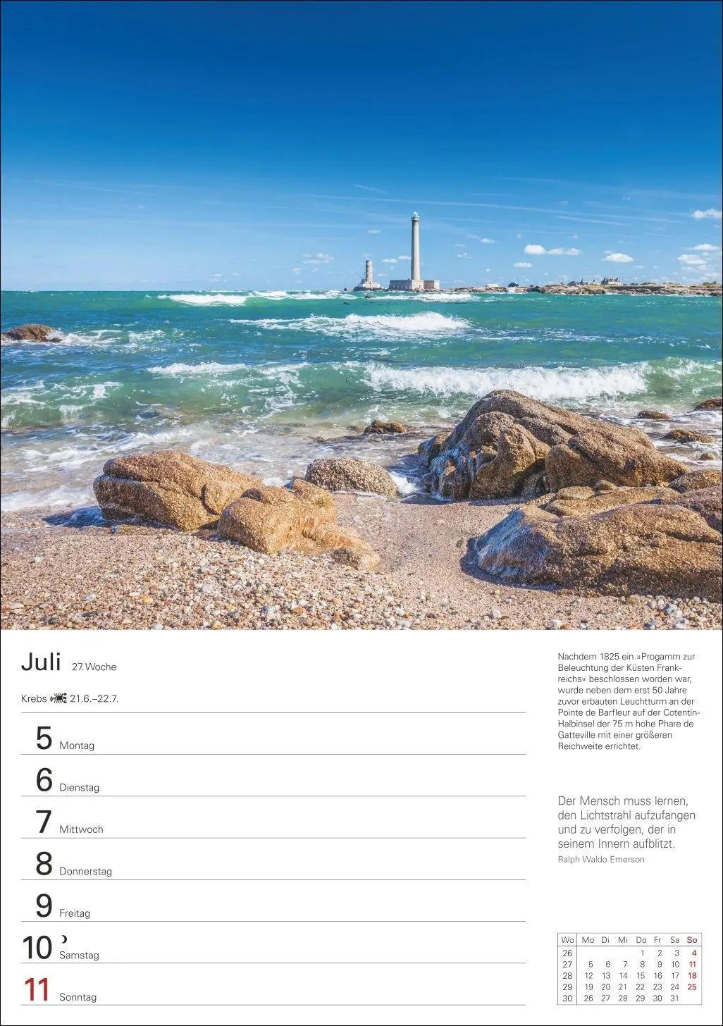 Bild: 9783840039799 | Bretagne und Normandie Wochenplaner 2027 - Eine Reise in 53 Bildern