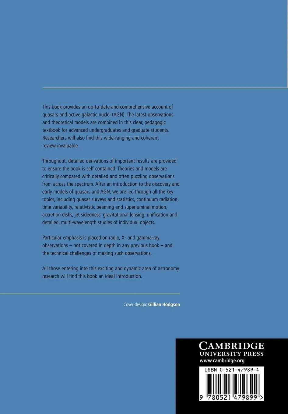 Rückseite: 9780521479899 | Quasars and Active Galactic Nuclei | An Introduction | Taschenbuch