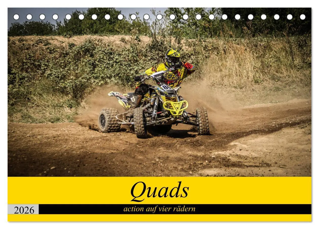 Cover: 9783457689899 | Quad`s action auf vier rädern (Tischkalender 2026 DIN A5 quer),...