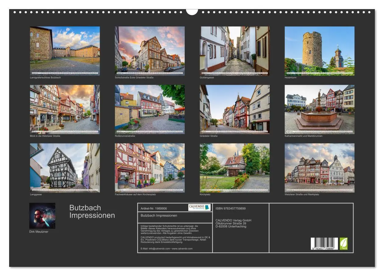 Bild: 9783457759899 | Butzbach Impressionen (Wandkalender 2026 DIN A2 quer), CALVENDO...