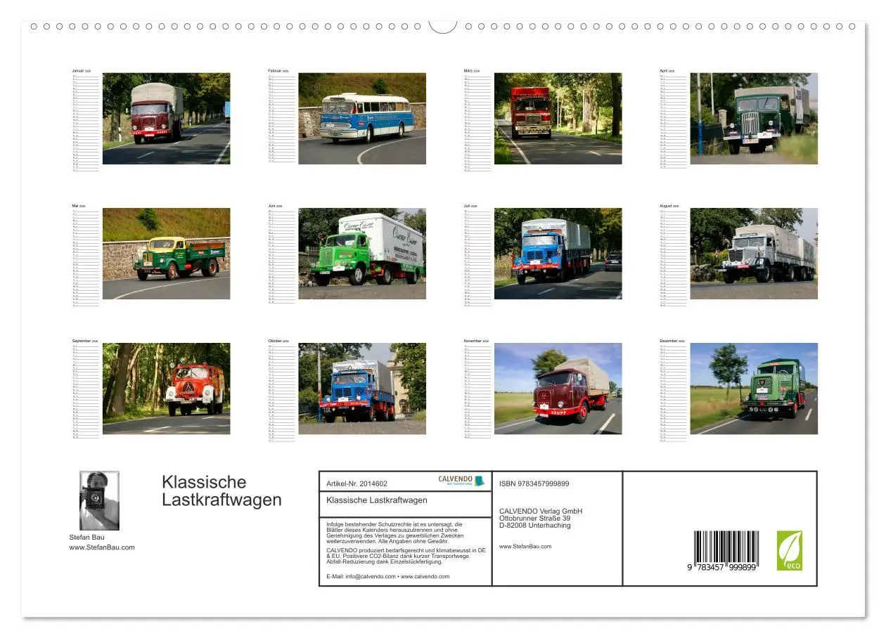 Bild: 9783457999899 | Klassische Lastkraftwagen (hochwertiger Premium Wandkalender 2026...