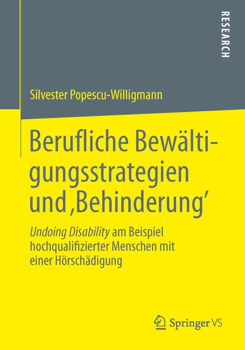 Cover: 9783658039899 | Berufliche Bewältigungsstrategien und 'Behinderung' | Taschenbuch