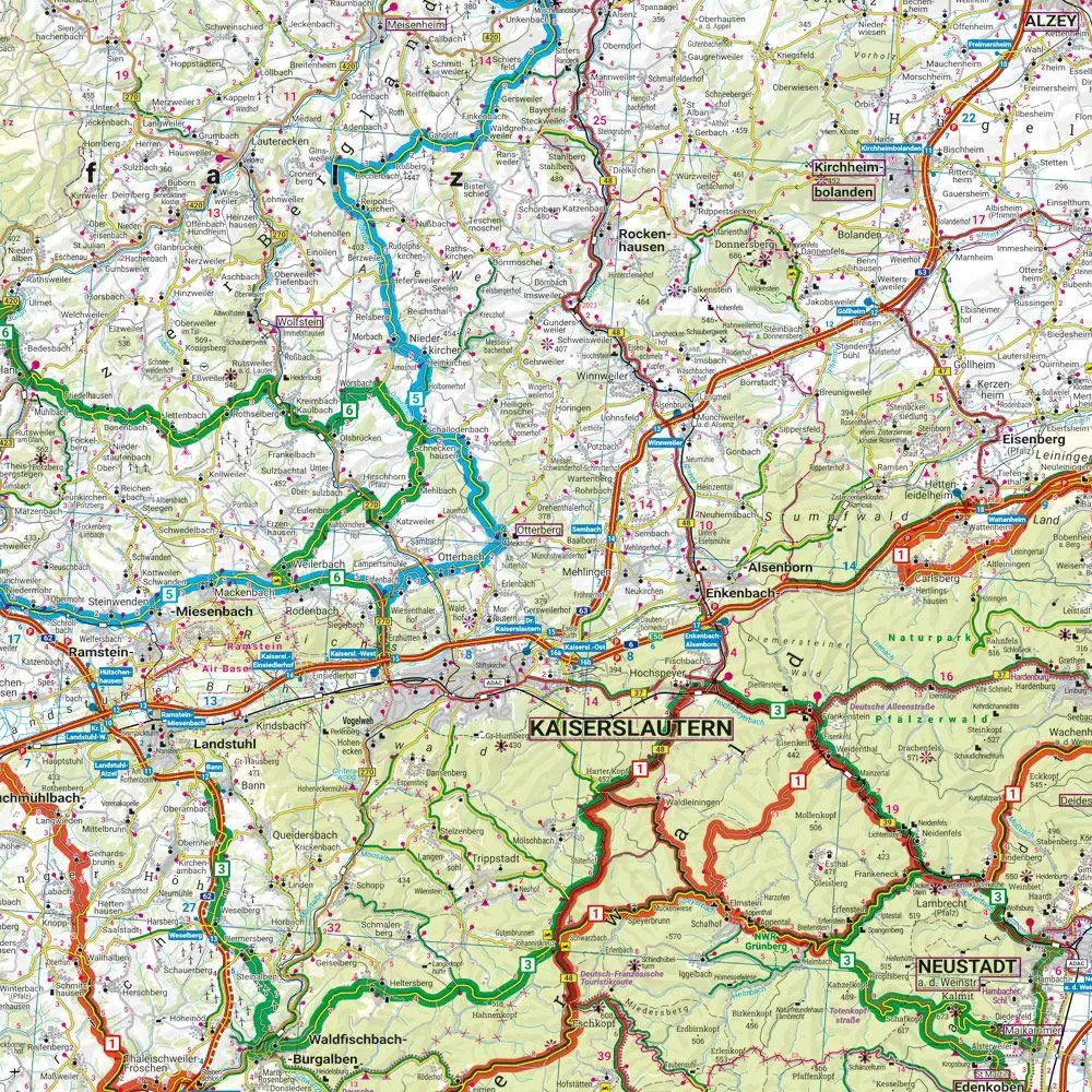 Bild: 9783707919899 | Hunsrück, Motorradkarte 1:200.000, freytag &amp; berndt | Freytag &amp; Berndt