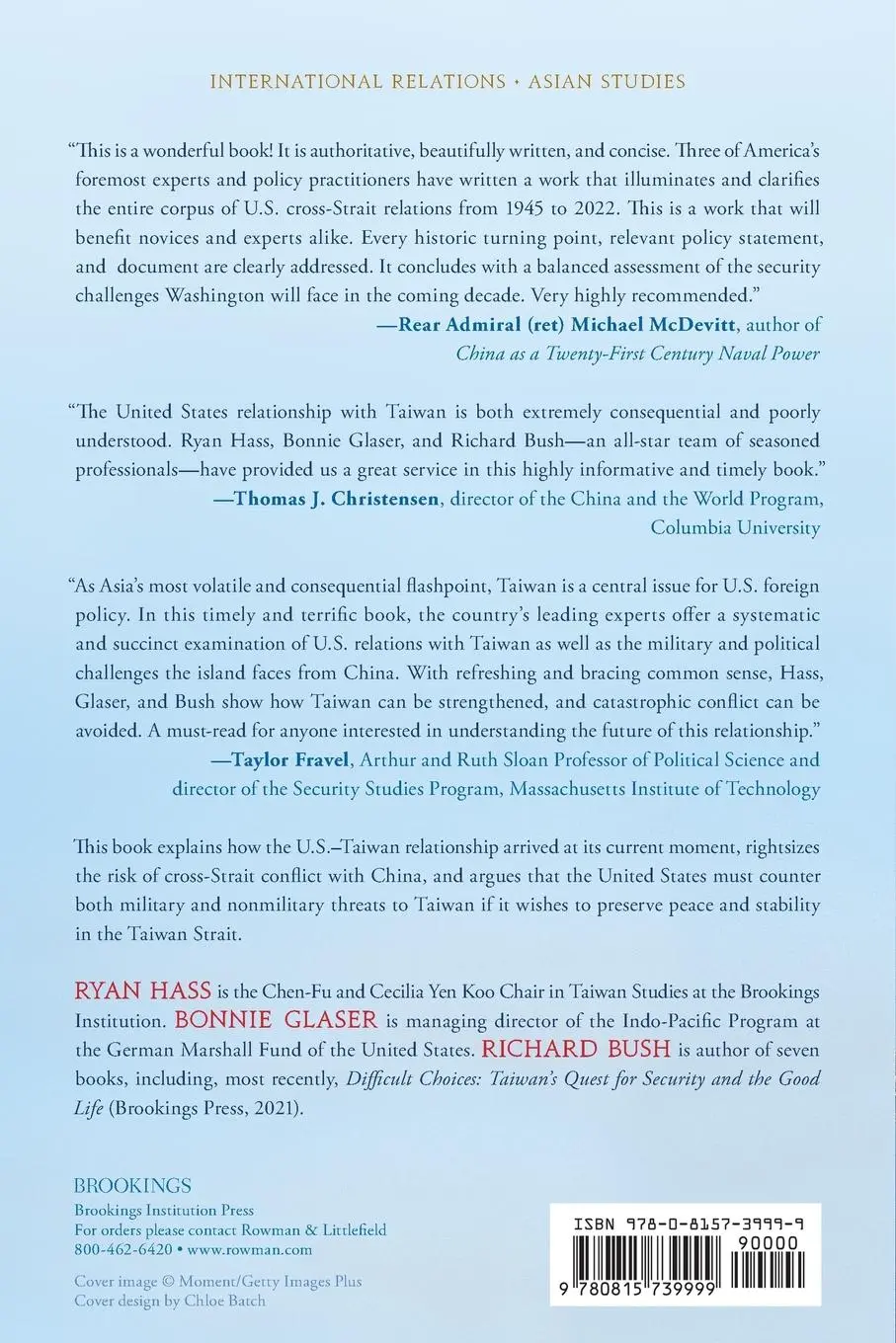 Rückseite: 9780815739999 | U.S.-Taiwan Relations | Will China's Challenge Lead to a Crisis?