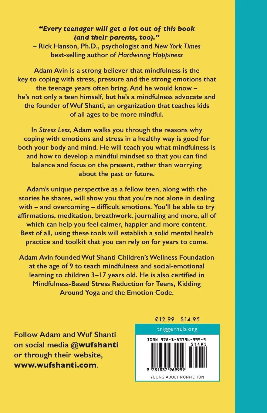 Rückseite: 9781837969999 | Stress Less | Mindfulness for Teenagers | Adam Avin | Taschenbuch