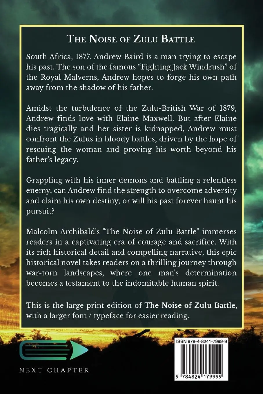 Rückseite: 9784824179999 | The Noise of Zulu Battle | Malcolm Archibald | Taschenbuch | Englisch